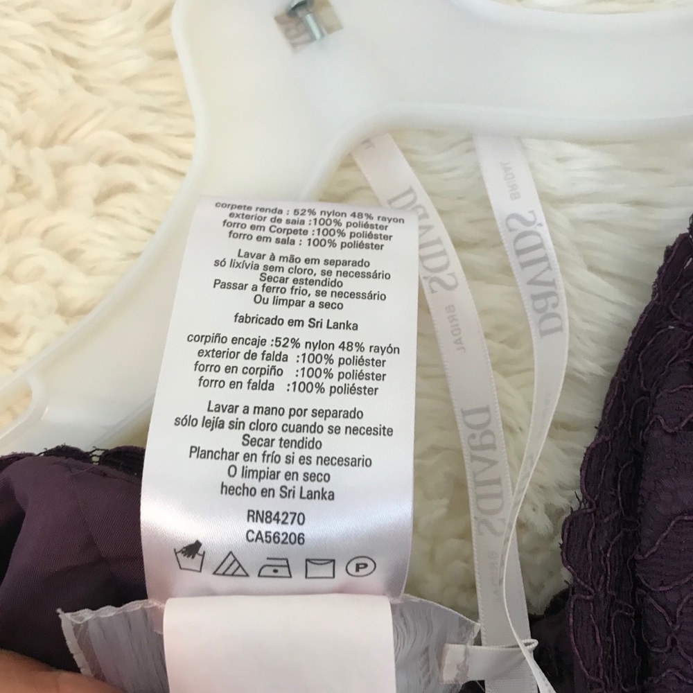 NWT David’s Bridal Lace Bridesmaid Dress Size 6 - Picture 10 of 16